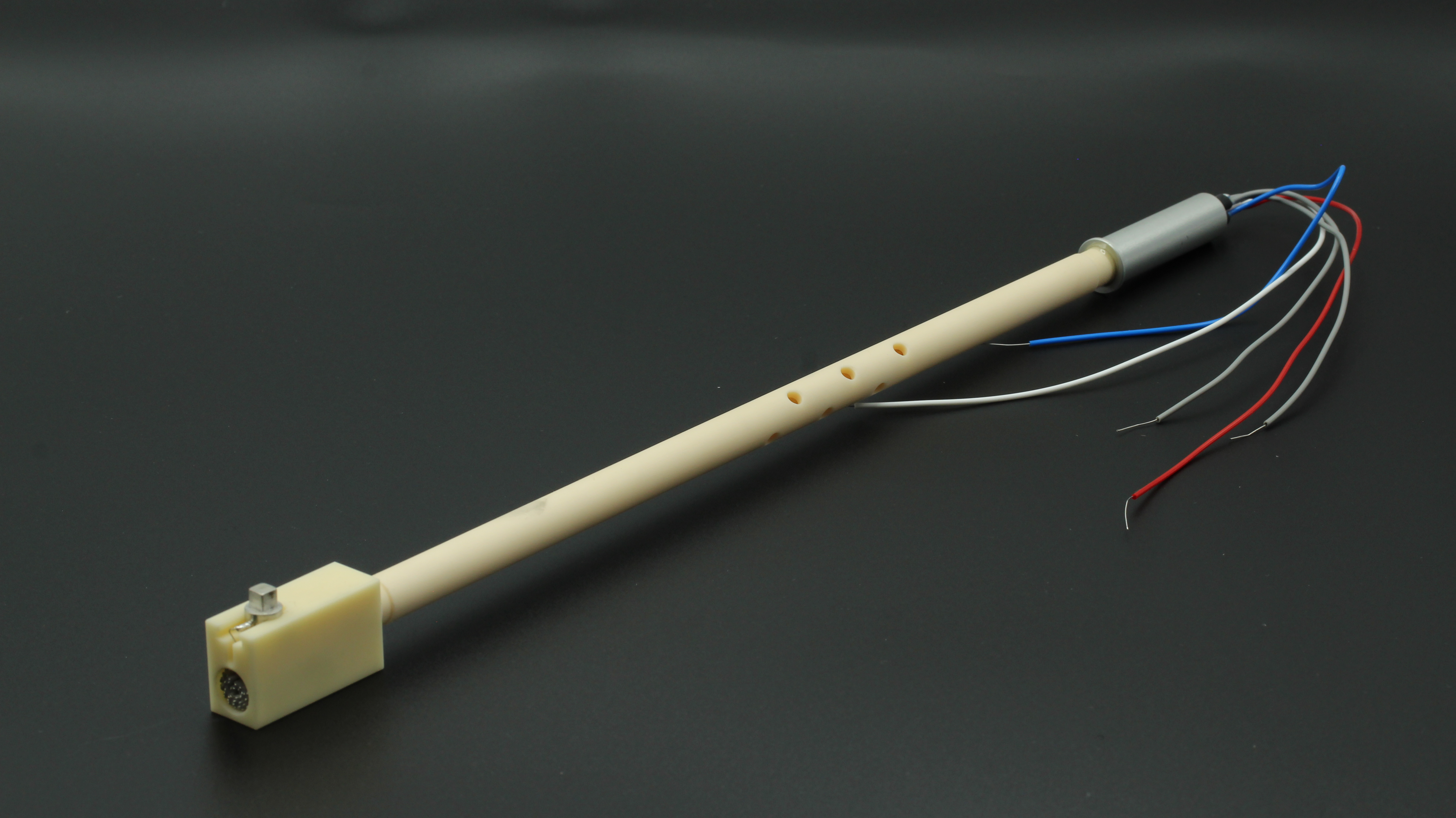 Lower sample holder with heater and platinum electrode and type S thermocouple for cylinder